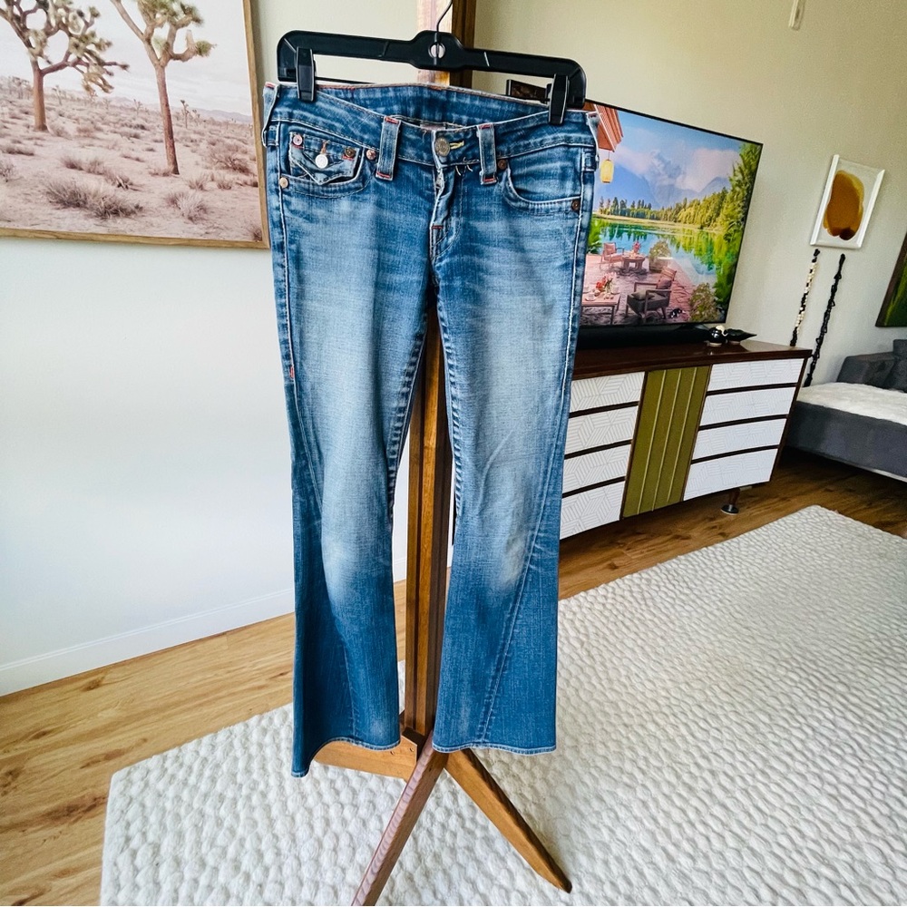 True Religion Joey Low-Rise Bootcut Jeans. Size 27.